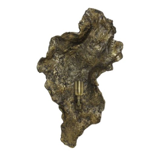 Antik bronz falilámpa